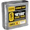 Core Tarps Heavy Duty Tarp, 60 ft L x 0.5 mm H x 40 ft W, 5 Mil, Silver/Black, Polyethylene CT-501-40X60 - alternate 1